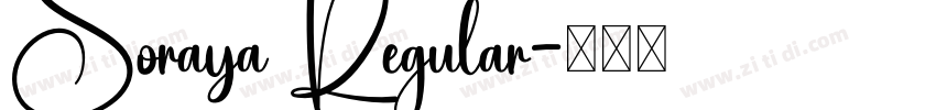 Soraya Regular字体转换